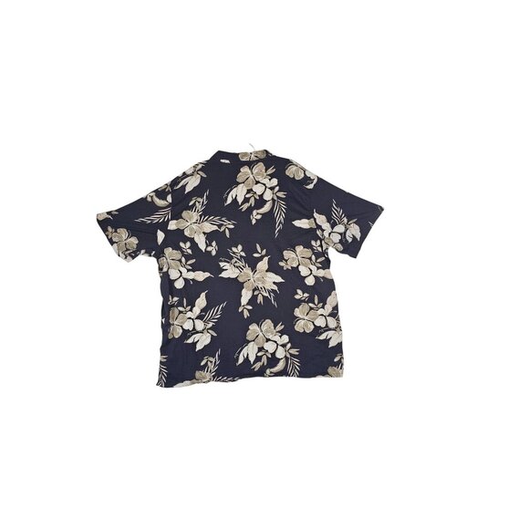 Old Navy Men's XXXL Tall Black Floral Button-Up Short Sleeve Shirt, - Picture 8 of 8